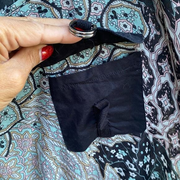 EUC BISOU BISOU Cinched Waist Round Neck Boho Tunic with Pocket Medium - Picture 3 of 7